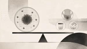 Ilustração editorial abstrata em tons de cinza sobre escherichia coli na urina 100.000 ufc/ml é grave