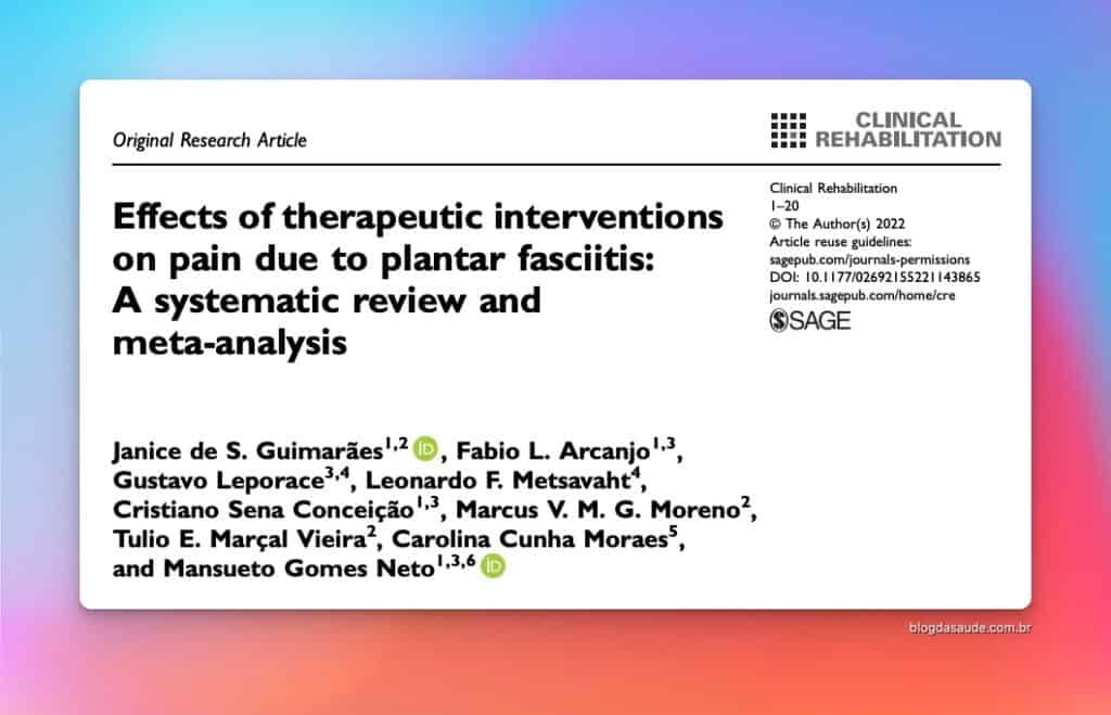 eficacia tratamentos fascite plantar