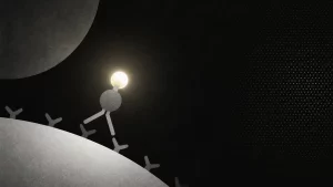Ilustração editorial abstrata em tons de cinza sobre quimioluminescência exame