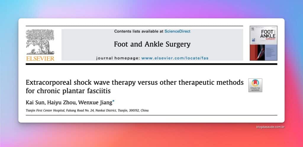 revisao sistematica ondas de choque fascite plantar